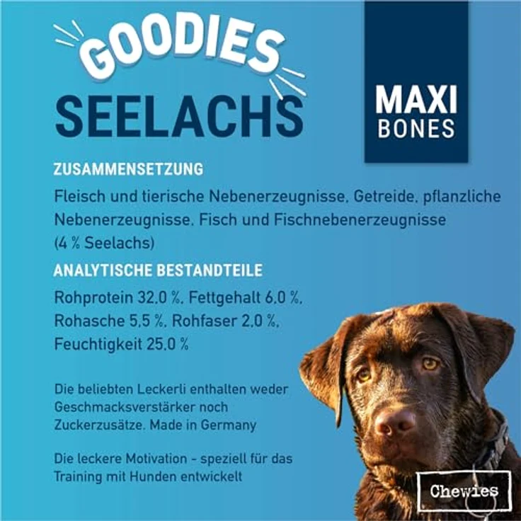 Chewies Goodies Sparpaket, 4 x 200 g Hundesnacks mit Seelachs, halb-feucht, hohe Akzeptanz – Bild 6