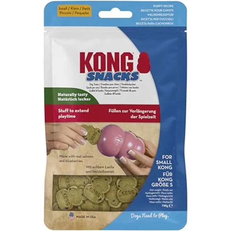 KONG Welpen-Snacks, natürliche Hundekekse mit Hühnerleber-Geschmack, für kleine/mittelgroße KONG-Spielzeuge, weizen-, mais- und soja-frei – Bild 1