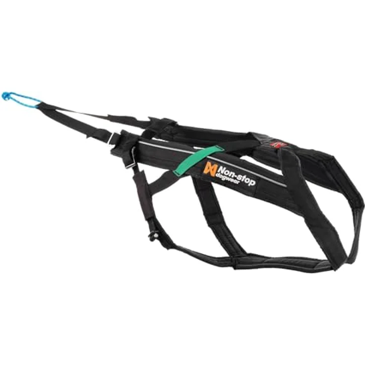 Non-Stop Dogwear Freemotion Zuggeschirr, Schwarz, Größe 1, ergonomische Passform für optimale Bewegungsfreiheit – Bild 1