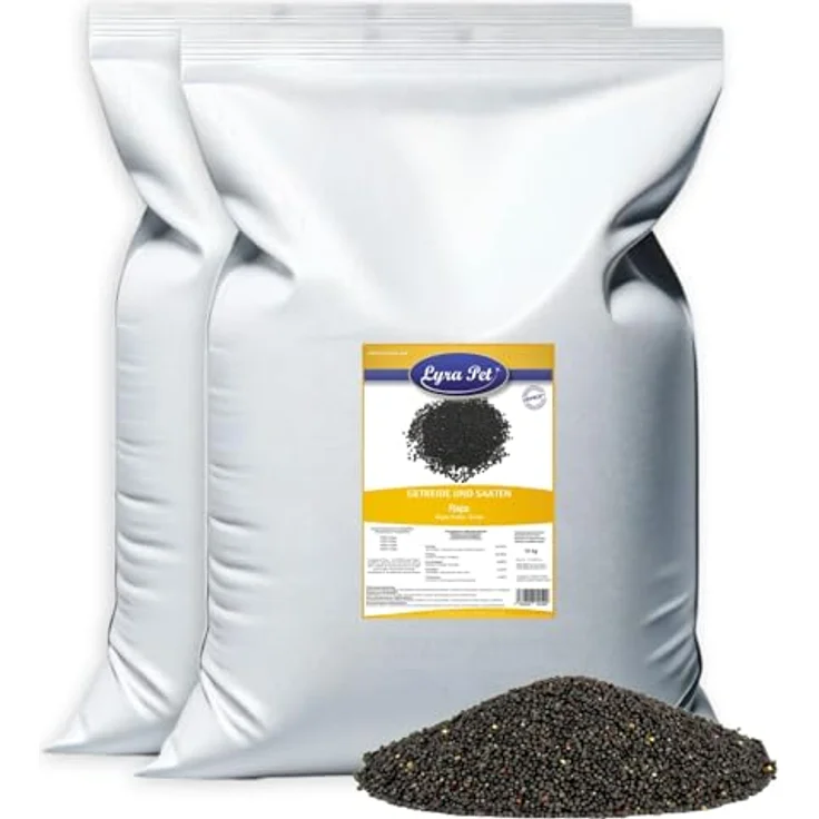Lyra Pet® 20 kg Raps, Ergänzungsfutter für Wildvögel, protein- und fettreich, reich an Nährstoffen für Sommer & Winter – Bild 1