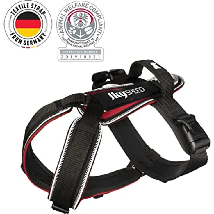 JULIUS-K9 JK9 Speed Hundegeschirr, Größe XL, Rot - Reflektierende Nähte, Griff am Hundegeschirr, vollständig anpassbar – Bild 10