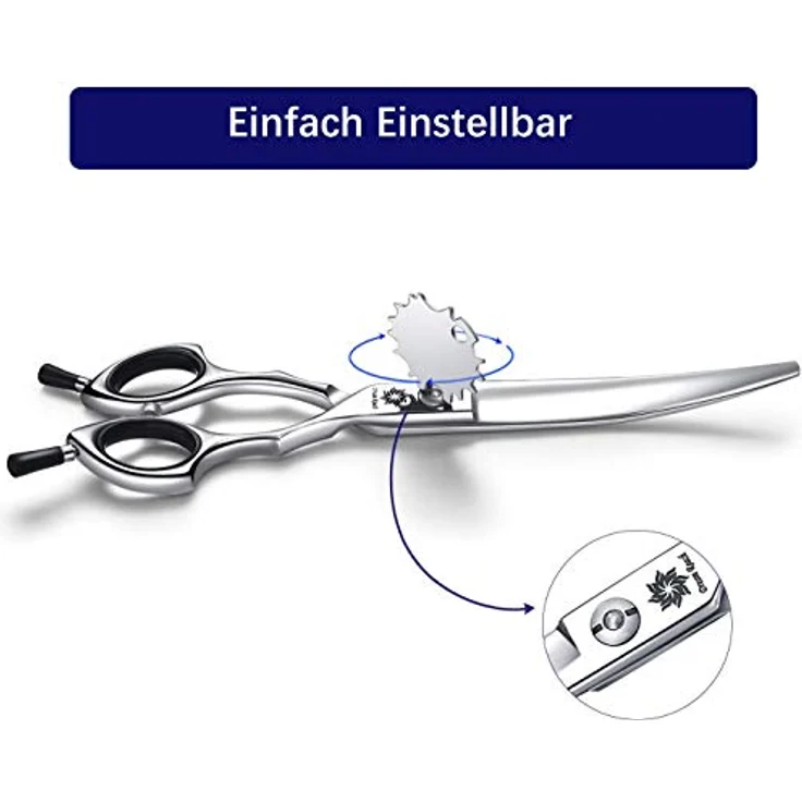Dream Reach 6,5 Inch Gebogene Hundeschere, 440C Edelstahl Fellschere für Hunde und Katzen mit Geschenkbox (Schwarz) – Bild 3