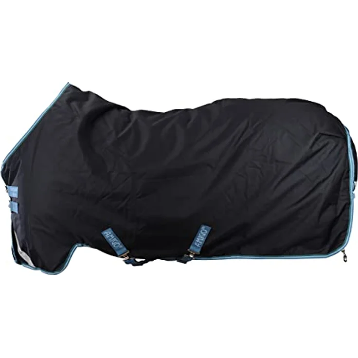 Horseware Amigo Bravo 12 Original lite 100 g, Wasserdichte Pferdedecke, Navy/Turquoise, 145 cm – Bild 1