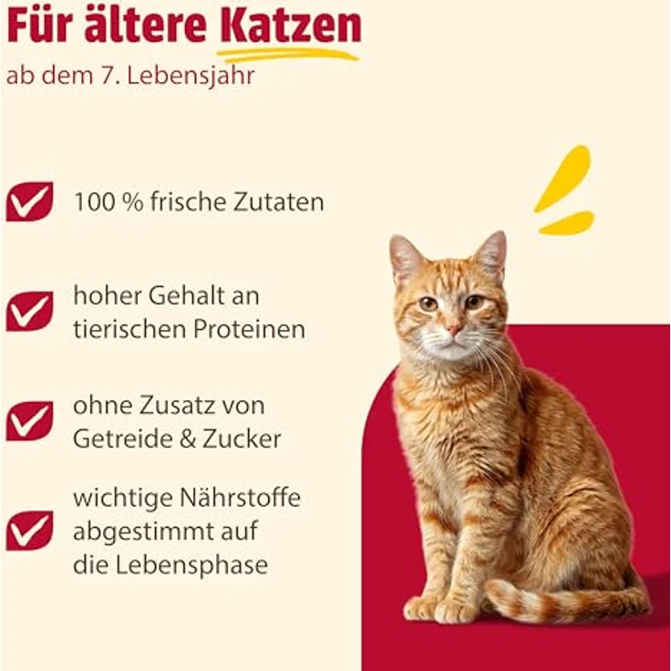 animonda Carny Senior Rind + Huhn mit Käse, Katzennassfutter ohne Getreide für ältere Katzen ab 7 Jahren, 6 x 400 g – Bild 3