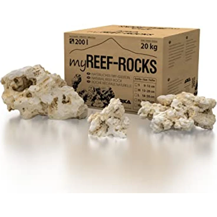 ARKA Aquatics myREEF-Rocks - 20kg / 9-12cm - Natürliches Riffgestein für Meerwasseraquarien, ideale Bakteriensiedlungsfläche. – Bild 1