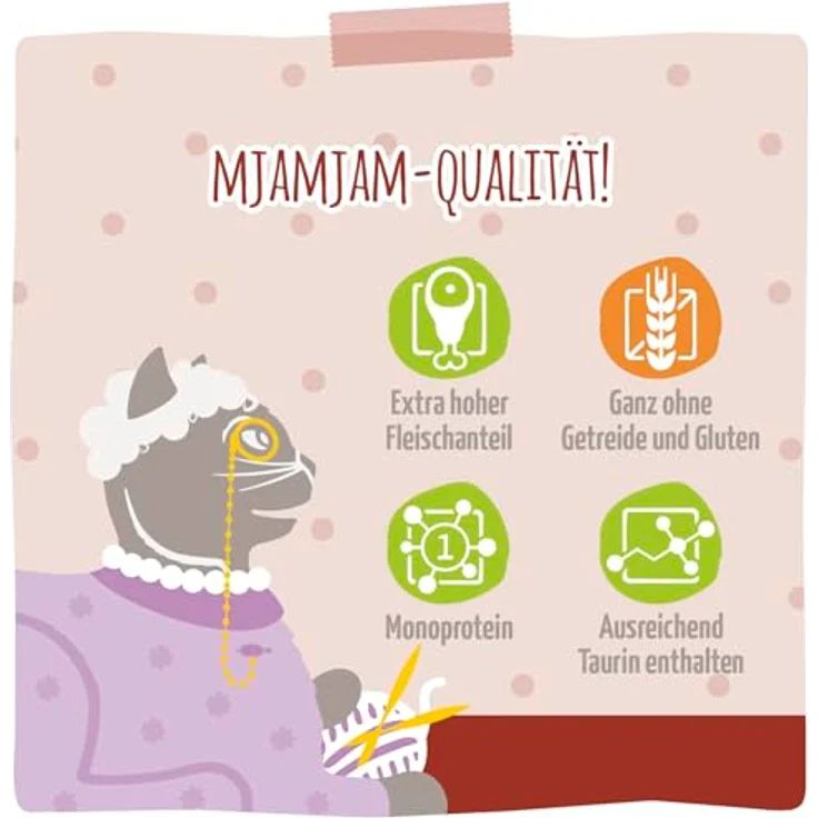 MjAMjAM Senior leckeres Rind, Nassfutter für Katzen, Monoprotein ohne Getreide, 6x400g – Bild 4