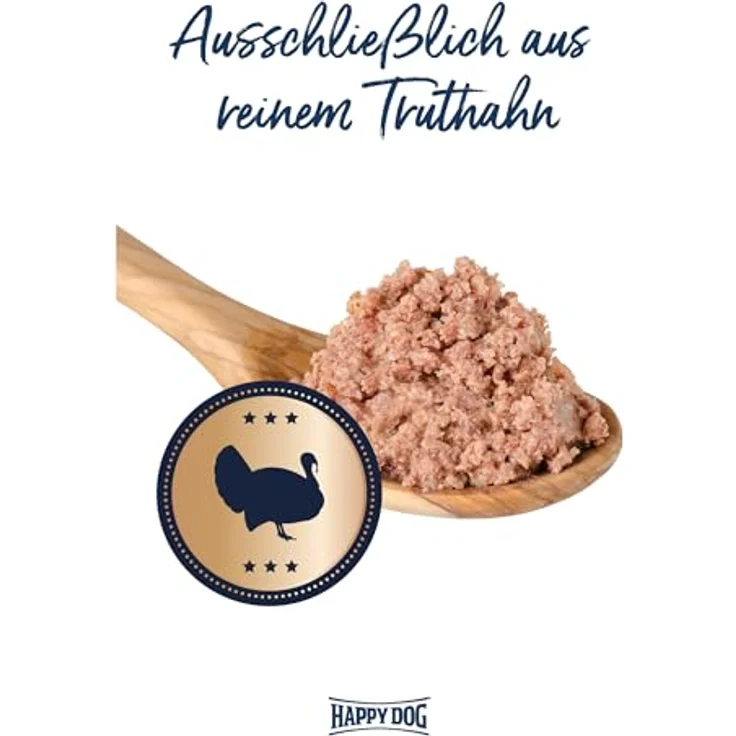 Happy Dog Sensible Pure Texas, Hunde-Nassfutter mit Truthahn, 12x400g – Bild 3