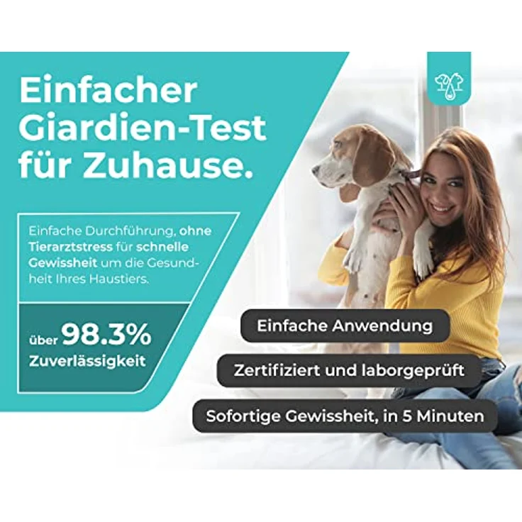 The Home Pet Lab Giardien Schnelltest für Hunde & Katzen, Laborgeprüft, einfache Anwendung, Ergebnis in 5 Minuten – Bild 2