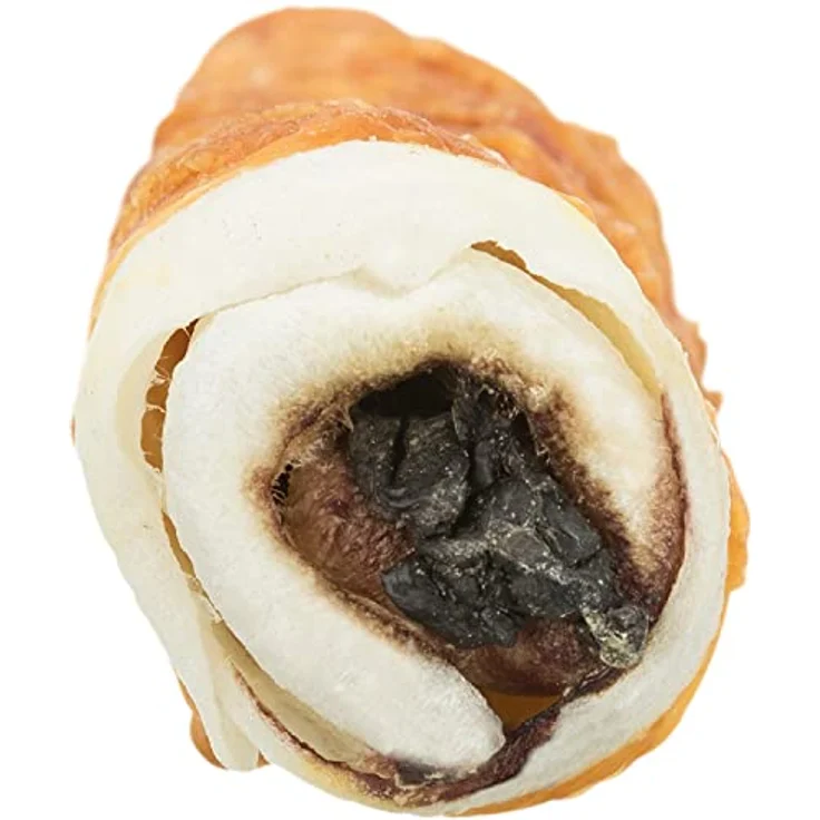 TRIXIE Denta Fun Roll, Hundeleckerli gefüllt mit Rinderlunge & -Leber, Zahnpflege Snack 150 g, 28 cm – Bild 3