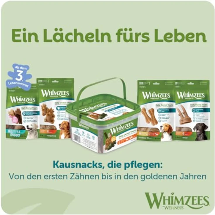 Whimzees Snack Toothbrush, Hundesnack zur Belohnung und für Training, 360g (6x60g) – Bild 8