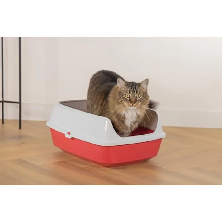 Karlie Katzentoilette Mary Loo, offene Katzentoilette aus 90% recyceltem Material, koralle – Bild 6