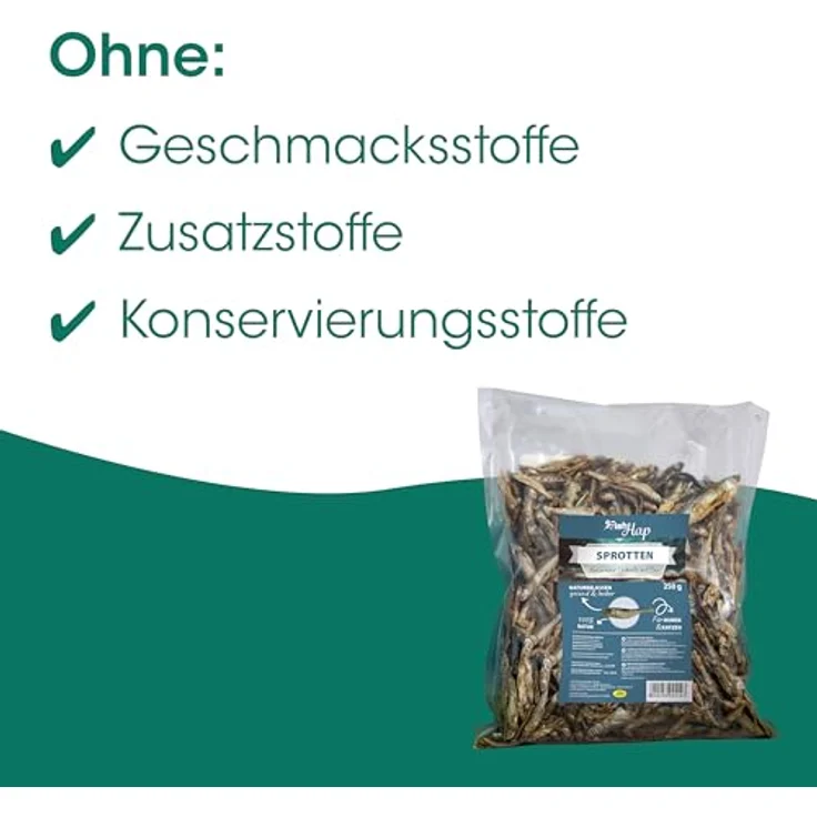 cdVet FischSnack 250 g Beutel für Hunde und Katzen, Einzelfuttermittel mit wertvollen Omega Fettsäuren, natürlich und luftgetrocknet, ohne Farbstoffe und Konservierungsstoffe – Bild 4