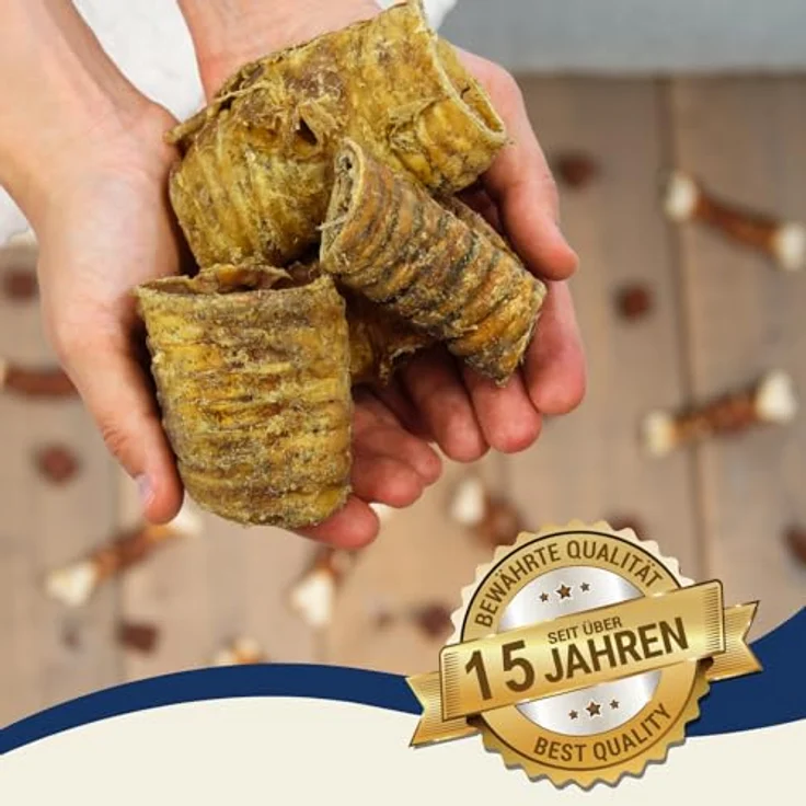 Lyra Pet® Rinderstrossen klein, 5 kg getrockneter Kausnack für Hunde, naturbelassen und zahnreinigend – Bild 4