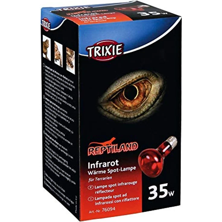Trixie 76094 Infrarot Wärme-Spotlampe, 35 W für Terrarien, ø 63 × 100 mm, zur Wärmeregulierung, ideal für Reptilienhaltung – Bild 2