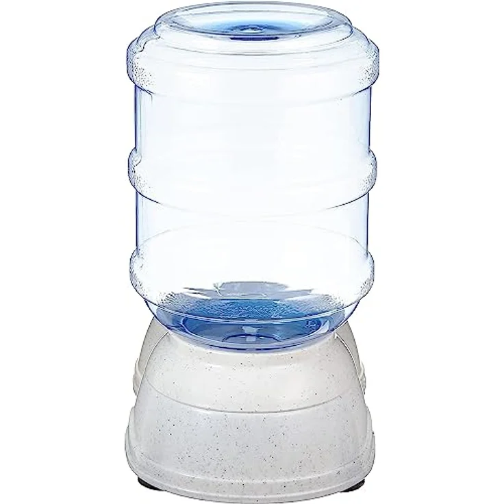 Amazon Basics Futter- und Wasserspender für Haustiere, 3,8 Liter, Größe S, transparent, für Hunde und Katzen, rutschfeste Gummifüße – Bild 5