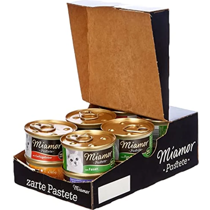 Miamor Pastete Multibox 12x85g Geflügel, feine Fleischpastete ohne Rindfleisch, ideal für wählerische Katzen – Bild 1
