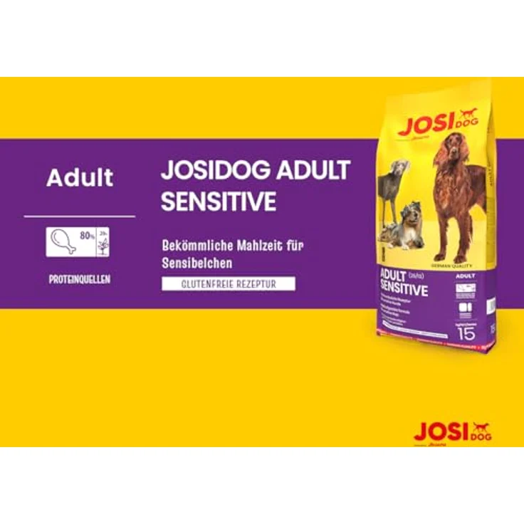 JosiDog Adult Sensitive, glutenfreies Trockenfutter für empfindliche Hunde, Sparpaket 2 x 15 kg, Single-Protein Geflügel – Bild 3