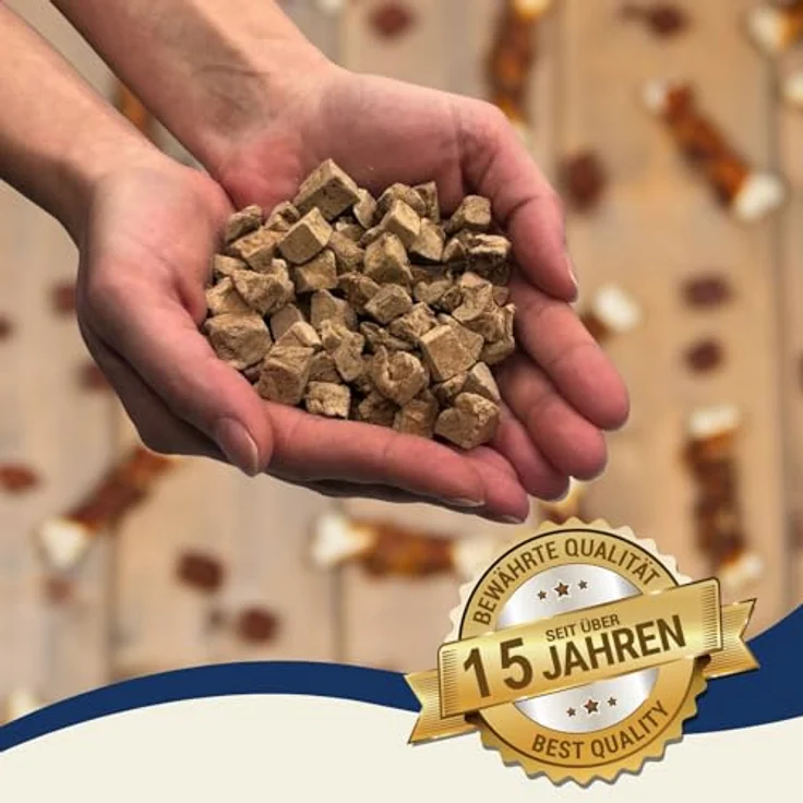 Lyra Pet® Entenleberwürfel gefriergetrocknet 200 g | Getreidefreier Snack für Hunde & Katzen, proteinreich & fettarm, ideal für Welpen, Kitten & Senioren – Bild 3
