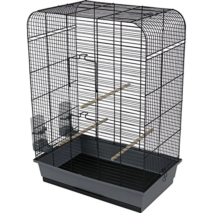 Duvo+ 493/104 Käfig Nina, Vogelkäfig in grau/schwarz – Bild 2