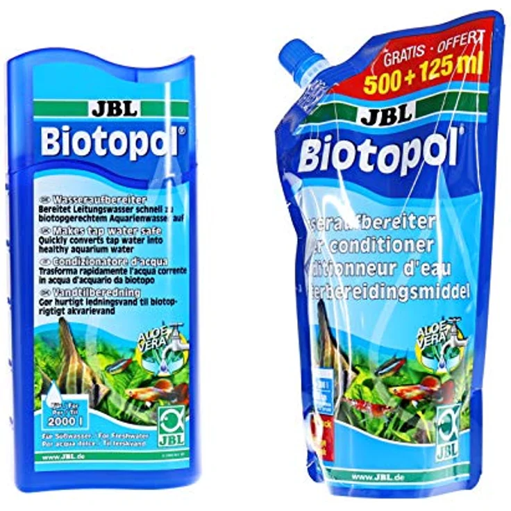 JBL Biotopol Wasseraufbereiter, Nachfüllpack 625 ml für Süßwasser-Aquarien, umweltschonend mit Aloe vera und Vitamin B-Komplex – Bild 4