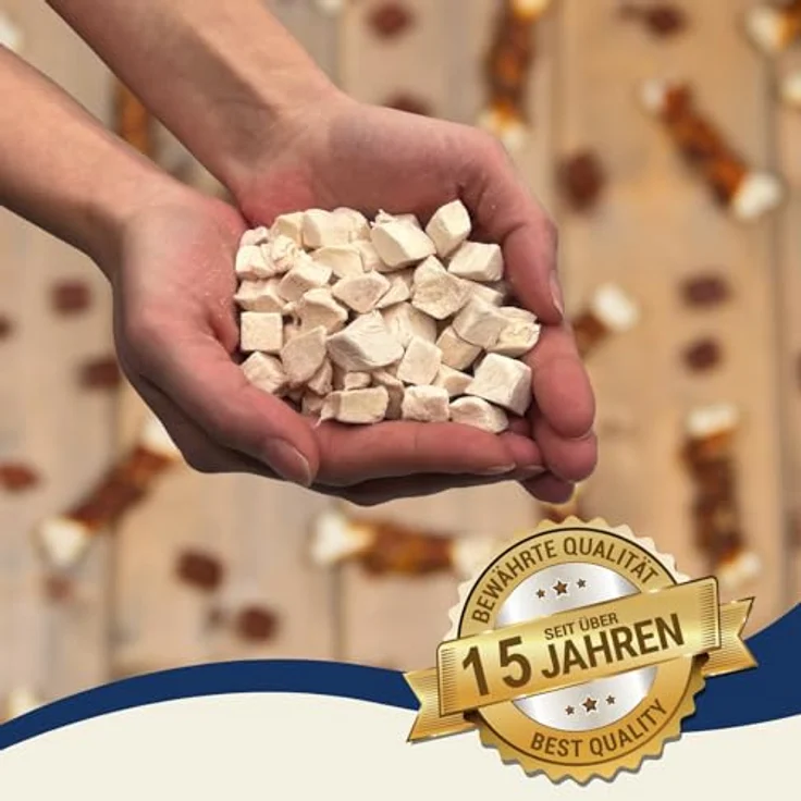 Lyra Pet® Hühnerbrustwürfel gefriergetrocknet, 5 kg (25x 200 g), fettarmer Snack für Hunde & Katzen – Bild 3