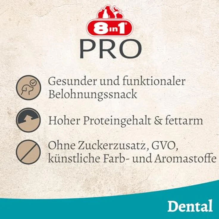8in1 Fillets Pro - pro breath, zuckerfreier Hundesnack mit hochwertigem Geflügel, Größe S, 80 g – Bild 5