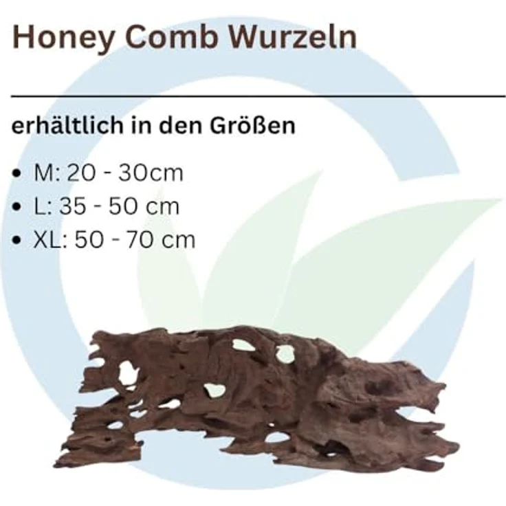 Aquaone Honey Comb Wurzel L, Aquarium-Wurzel 35-50 cm mit honigwabenartiger Struktur und natürlichen Versteckmöglichkeiten – Bild 2