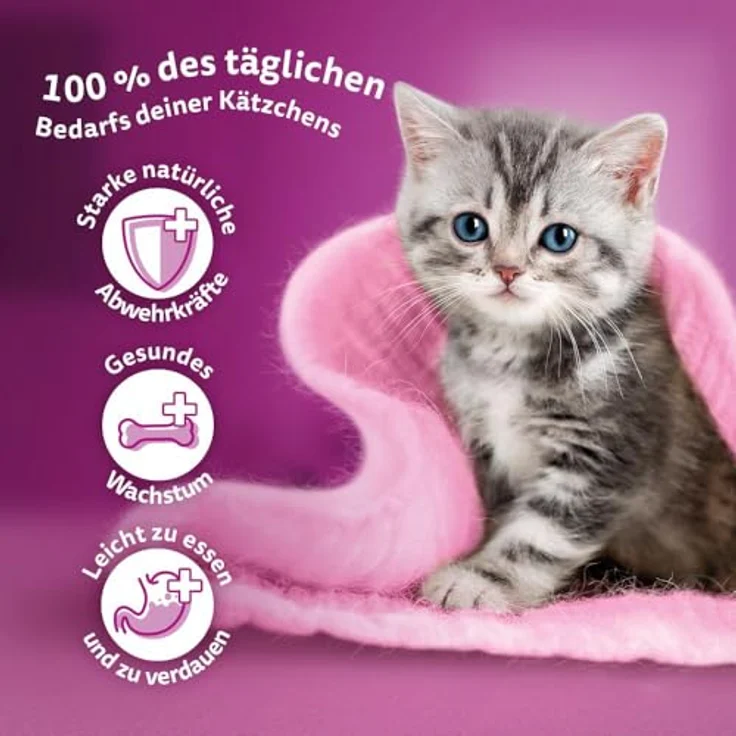Whiskas Multipack Junior Geflügel Auswahl in Gelee, 12 x 85g, ernährungsphysiologisch ausgewogen – Bild 3