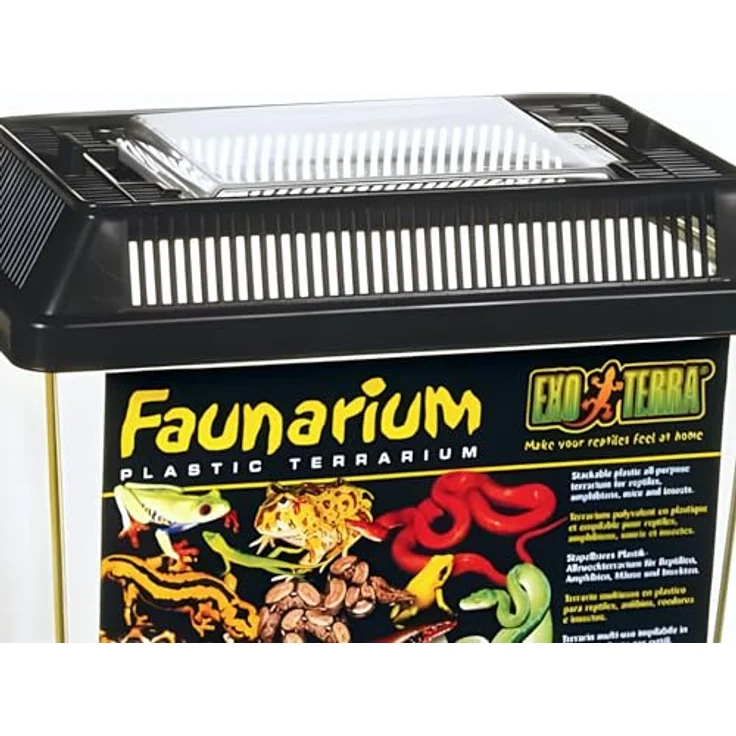 Exo Terra Faunarium, Allzweckbehälter für Reptilien, Amphibien und Insekten, klein 23 x 16,5 x 15,5 cm, transparente Plastiktür, leicht zu reinigen – Bild 2