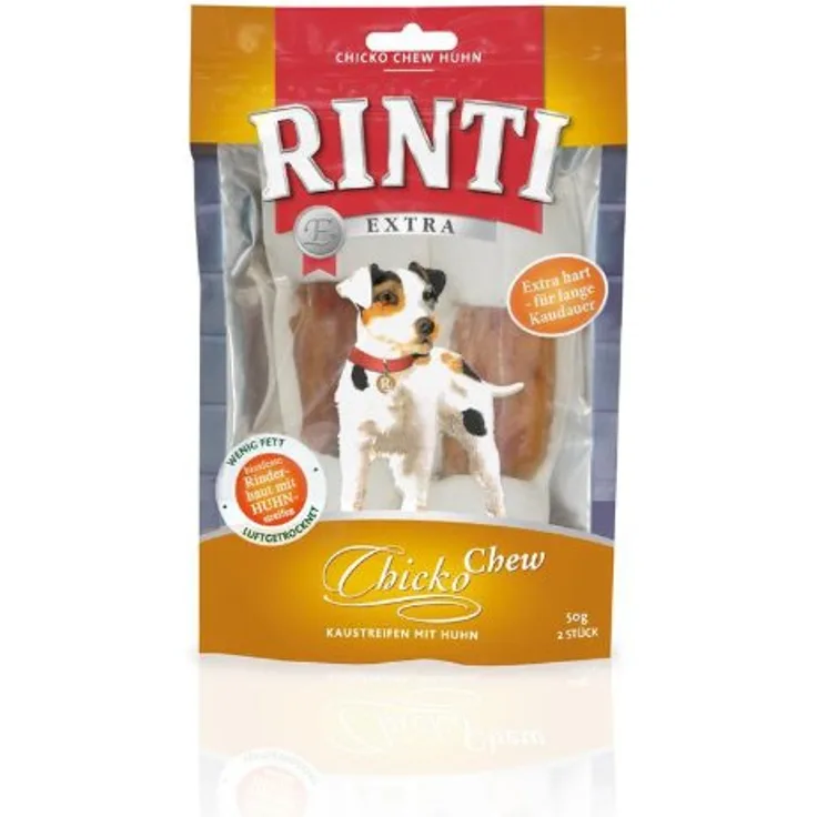 Rinti Chicko Dent Huhn Medium, 9 x 150 g, hoher Fleischanteil mit Hühnerfleisch (52%) und Rinderhaut (45%)