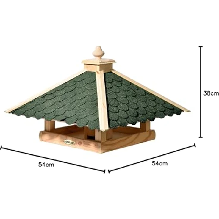 dobar 98540FSCe Klassisches Vogelhaus aus Holz, groß XL, 54 x 54 x 38 cm – Bild 11