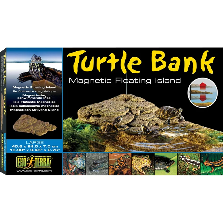 Exo Terra Hagen Exoterra Schildkröteninsel, Dekoration für Aquarien mit magnetischer Befestigung, 6,6 cm x 12,4 cm x 3,3 cm