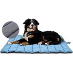 XIAPIA Hundematte, wasserdicht und waschbar, faltbar, hygienisch, antistatisch, 110 x 68 cm, Blau/Grau