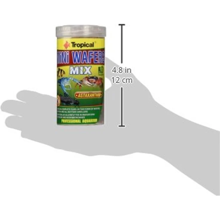 Tropical Mini Wafers Mix, Fischfutter für Bodenfressende Zierfische mit Spirulina & Astaxanthin, 250 ml – Bild 3