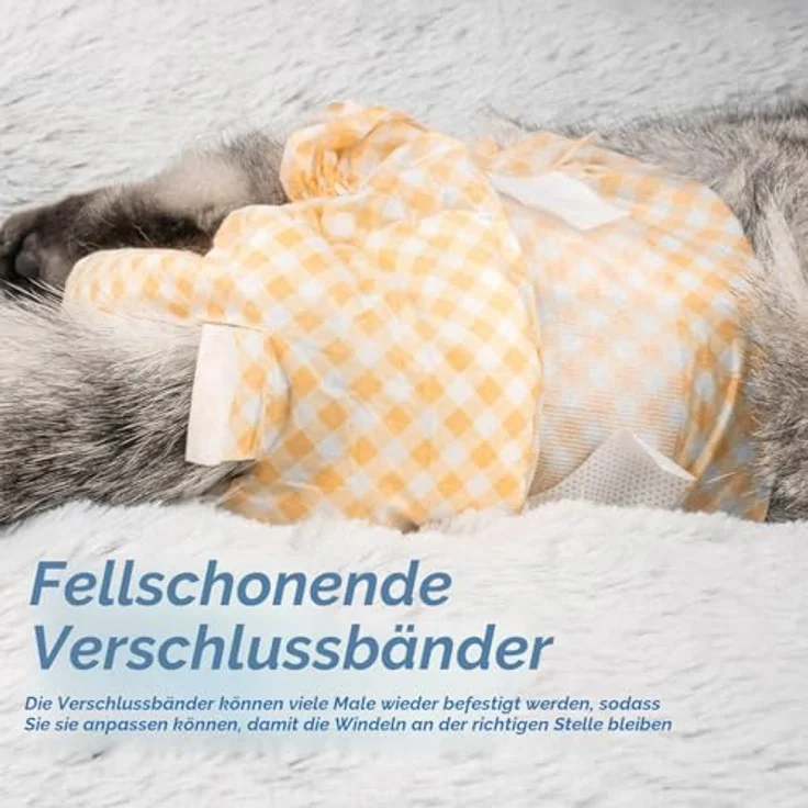 MICOOYO Einweg Katzenwindel, Super Saugfähige Haustierwindeln für kleine Katzen und Hunde, Auslaufsichere und elastische Windeln in Orange, XXS, 24 Stück – Bild 5
