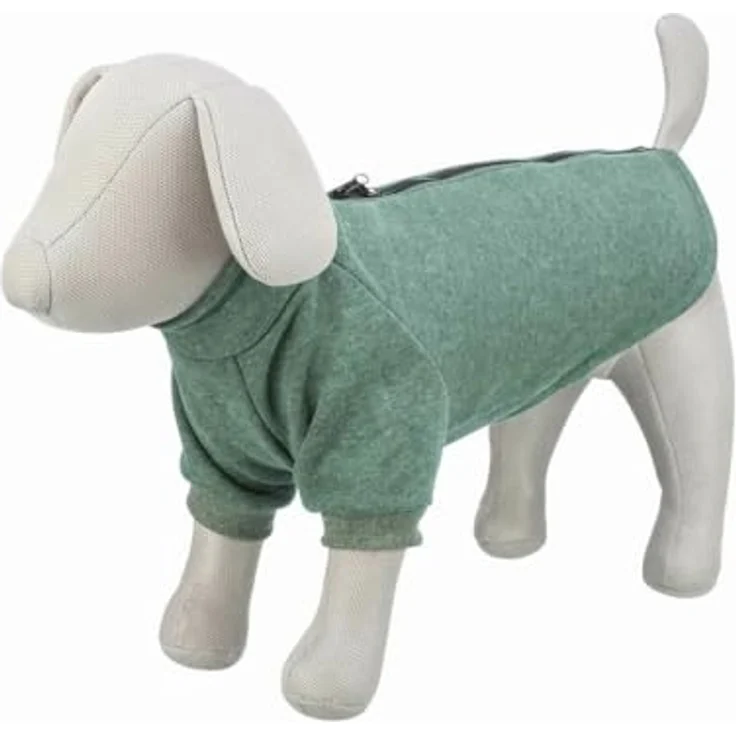 Trixie Citystyle Hundepullover Amsterdam, Sweatshirt für Hunde in Donkergroen, mit 2-Wege-Reißverschluss und warmer Innenseite, Größe L – Bild 3