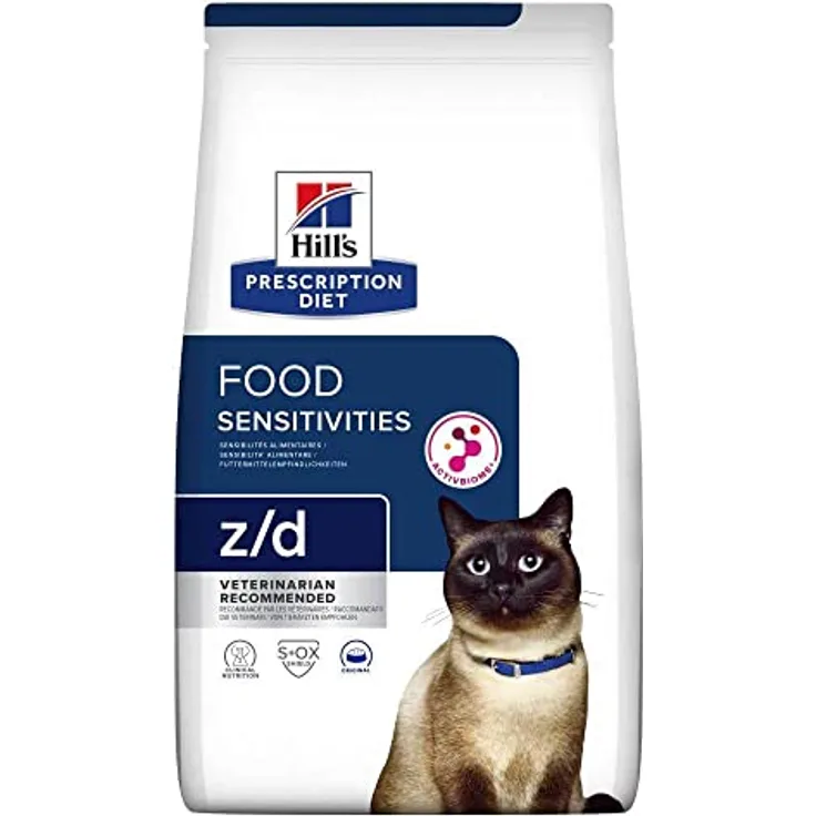Hill's Prescription Diet z/d Original, Diätnahrung für Katzen mit Futterempfindlichkeiten, 1,5 kg
