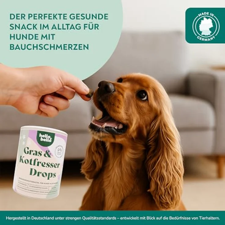 HELLOBELLO Kaltgepresste Ulmenrinde Drops für Hunde, natürliche Hilfe gegen Sodbrennen, 2x350g – Bild 5