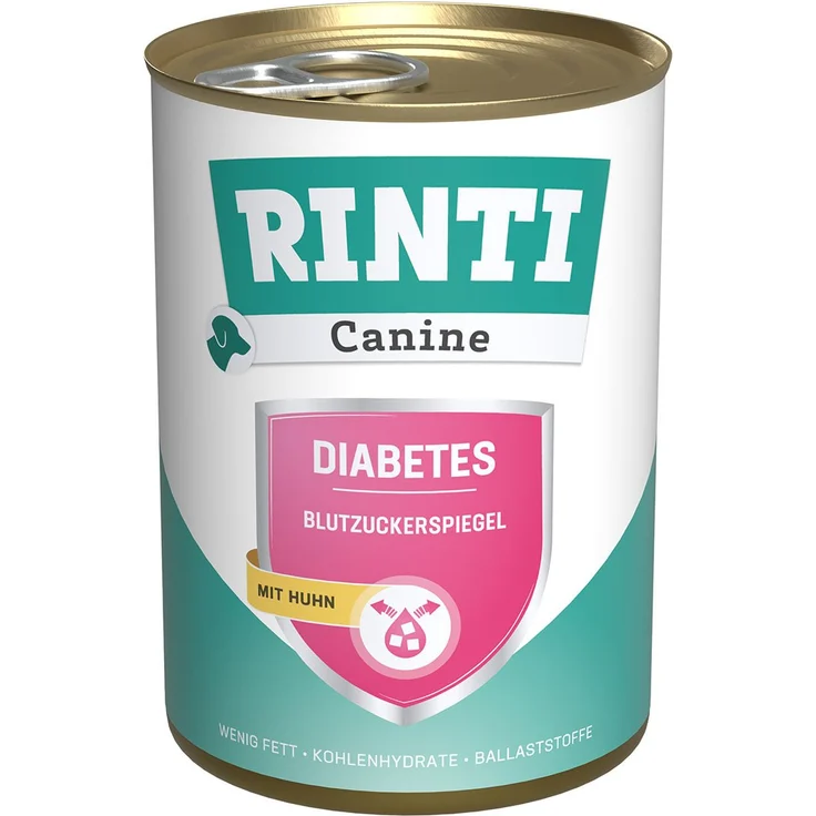 Rinti Canine Diabetes Huhn, Nassfutter zur Regulierung der Glucoseversorgung, 6x400g – Bild 1