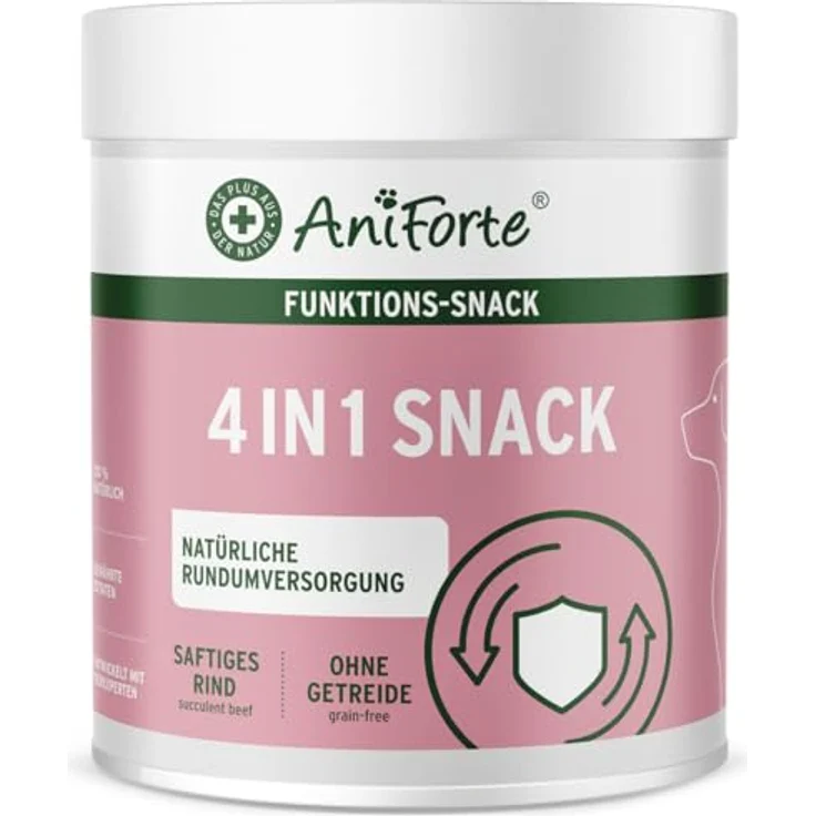AniForte 4in1 Snack für Hunde 300g - Natürliche Rundumversorgung für Gelenke, Immunsystem, Verdauung, Fell & Haut, getreidefrei mit Grünlippmuschelpulver, Inulin, Hagebutte – Bild 1