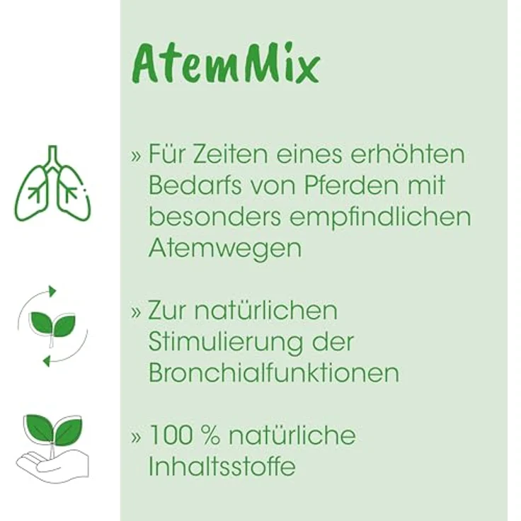 cdVet HustaVet AtemMix, Ergänzungsfuttermittel für atemwegsempfindliche Pferde, 700 ml mit Bronchialkräutern – Bild 2