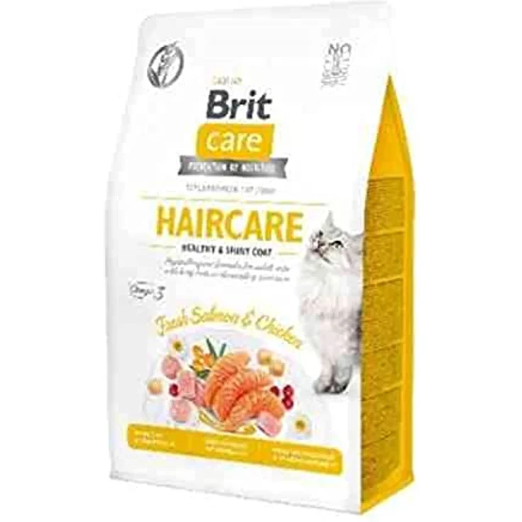 Brit Care Katzen-Haircare Nassfutter, 400 g, getreide- und glutenfrei, 100% natürliche Zutaten, gesund und glänzend – Bild 1
