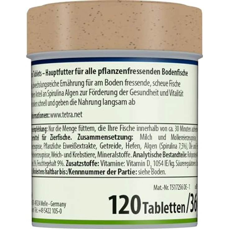 Tetra Pleco Tablets, Futtertabletten für pflanzenfressende Bodenfische, 120 Tabletten (36 g), nährstoffreich mit Spirulina und Omega-3 – Bild 10