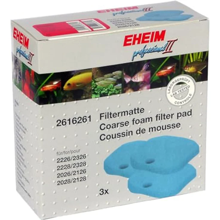 Eheim Filtermåtte T/2226/28, Aquarium Filtermaterial in Blau, 3 Stück für optimale Wasserqualität – Bild 2