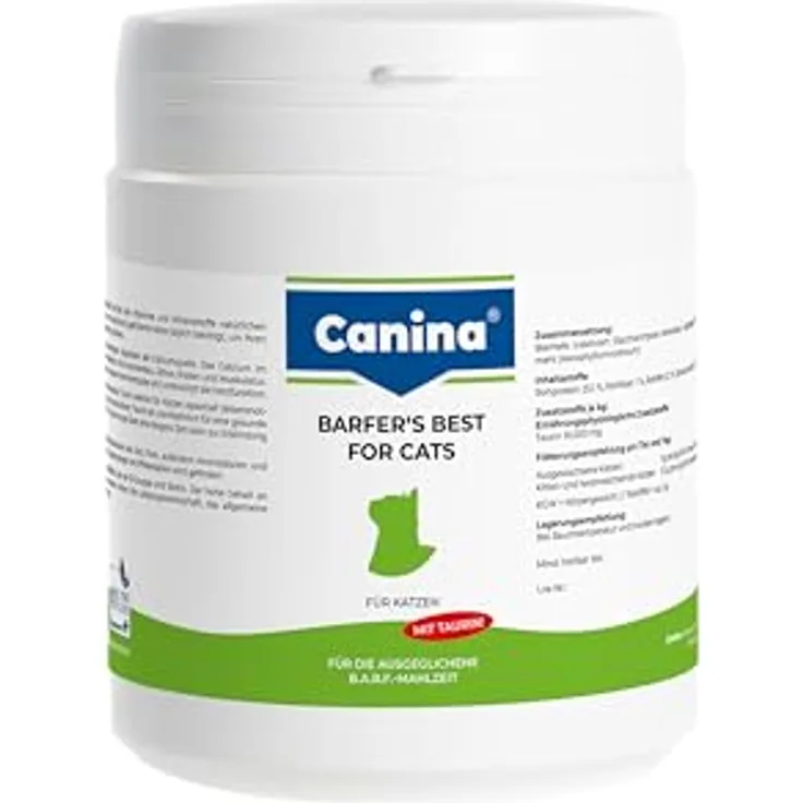 Canina Barfer's Best für Katzen, 500 g, B.A.R.F.-Nahrungsergänzung mit vitalen Nährstoffen und natürlichen Inhaltsstoffen
