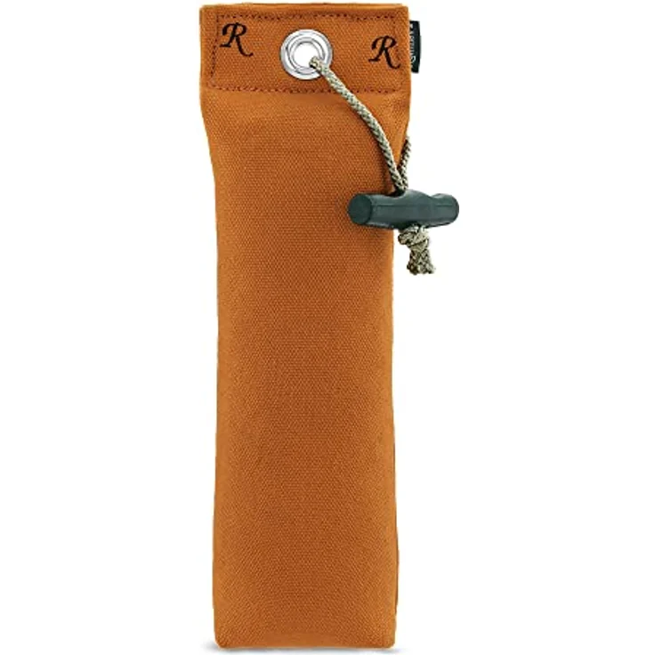 Romneys Standard-Dummy 500g Hundeapportel - Extrem robust, schwimmfähig und mit ergonomischem Wurfgriff (Orange) – Bild 1