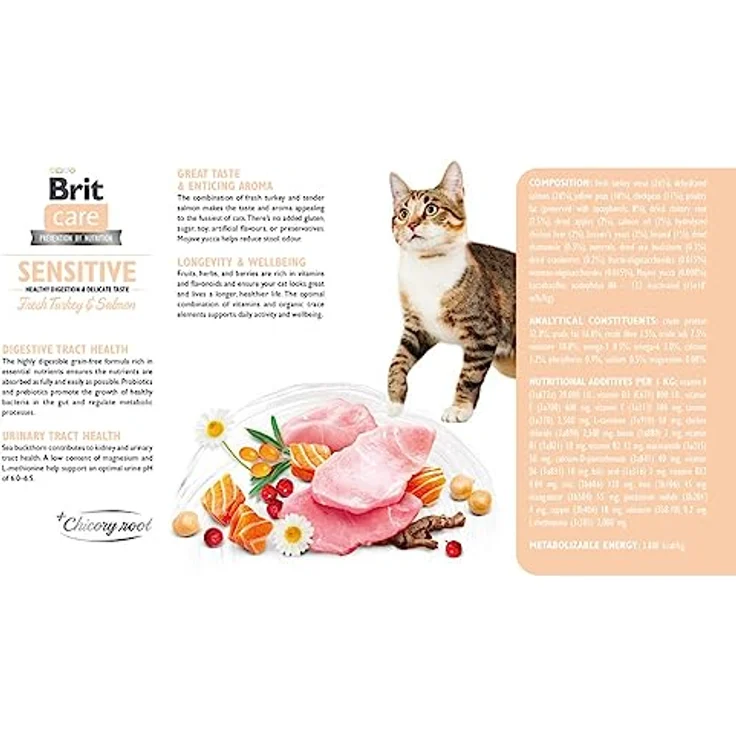 Brit Care Katzen-Trockenfutter Healthy Digestion & Delicate Taste für empfindliche Katzen, 7 kg – Bild 3