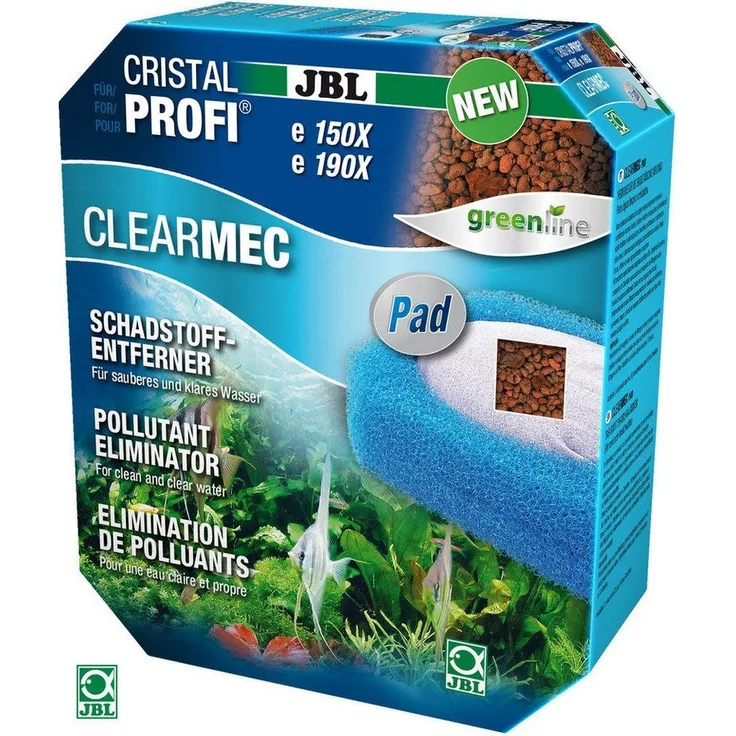 JBL GmbH & Co. KG ClearMec plus Pad CP e1500/1, Aquariumfilter Set mit Nitrit-, Nitrat- und Phosphatentferner, geeignet für CristalProfi e1501/e1502/e1901/e1902