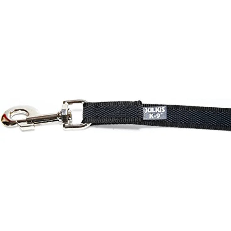 JULIUS K-9 IDC Color & Gray gumierte Leine, 20 mm x 1,2 m mit Schlaufe und O-Ring, stark und widerstandsfähig, Schwarz-Grau – Bild 3