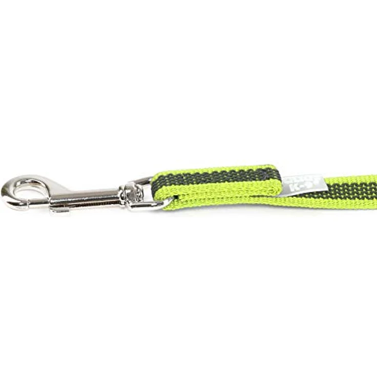 JULIUS K-9 IDC Color & Gray gumierte Leine, 14 mm x 2 m mit Schlaufe, stark und widerstandsfähig, Neon-Grau – Bild 4